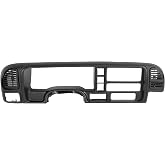 ECOTRIC Dashboard Radio Panel Compatible with 95-99 Chevy GMC C/K Truck SUV | Compatible with 1995-1999 Chevy Chevrolet GMC C1500 C2500 C3500 K1500 K2500 K3500 Tahoe Suburban Blazer Yukon; Plastic; Black