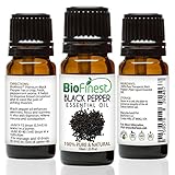 BioFinest Black Pepper Oil - 100% Pure Black Pepper Essential Oil - Boost Blood Circulation, Focus & Stamina - Premium Quality - Therapeutic Grade - Best For Aromatherapy - FREE E-Book (10ml)