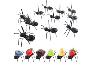 GXXMEI 36PCS Ant Toothpicks Fruit Dessert Fork Reusable Ant Food Pick Animal Appetizer Forks for Snack Cake Dessert for Kitchen Baby Shower Wedding Birthday Party Halloween Christmas