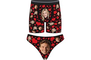YZPPDHFC Customize Boxers, Name Thongs for Women, Personalized Gifts for Him, Gifts for GF Valentines Birthday Xmas