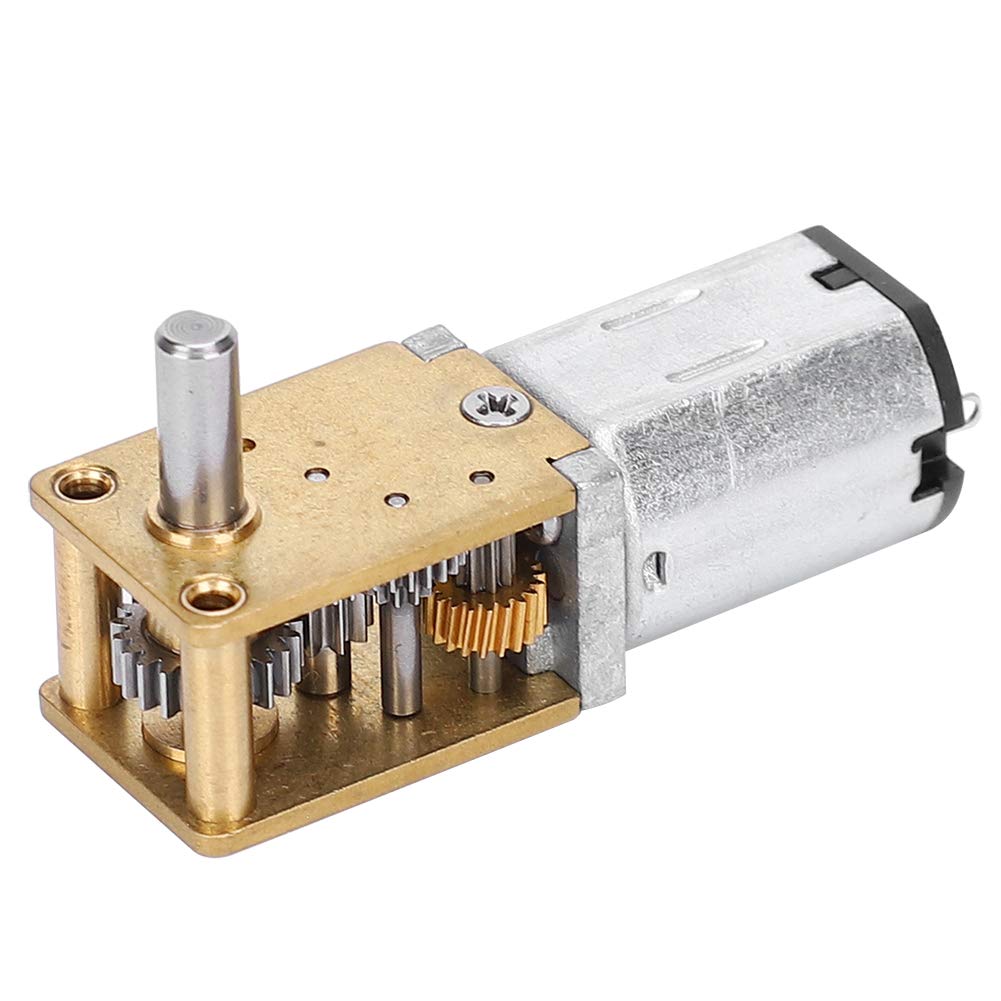 N20 DC Motor 12V 136RPM, Metal Gear Reduction Motor, Red Copper Coil, Brush DC, CW/CCW Rotation, Low Noise