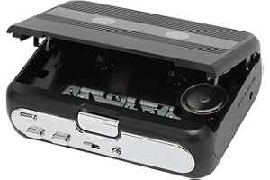 Lazmin112 Bluetooth Cassette Player,Portable Stereo Audio Music Tape Player with Headphone,Auto Reverse Function Stereo Walkman Pocket Cassette Player(Black)