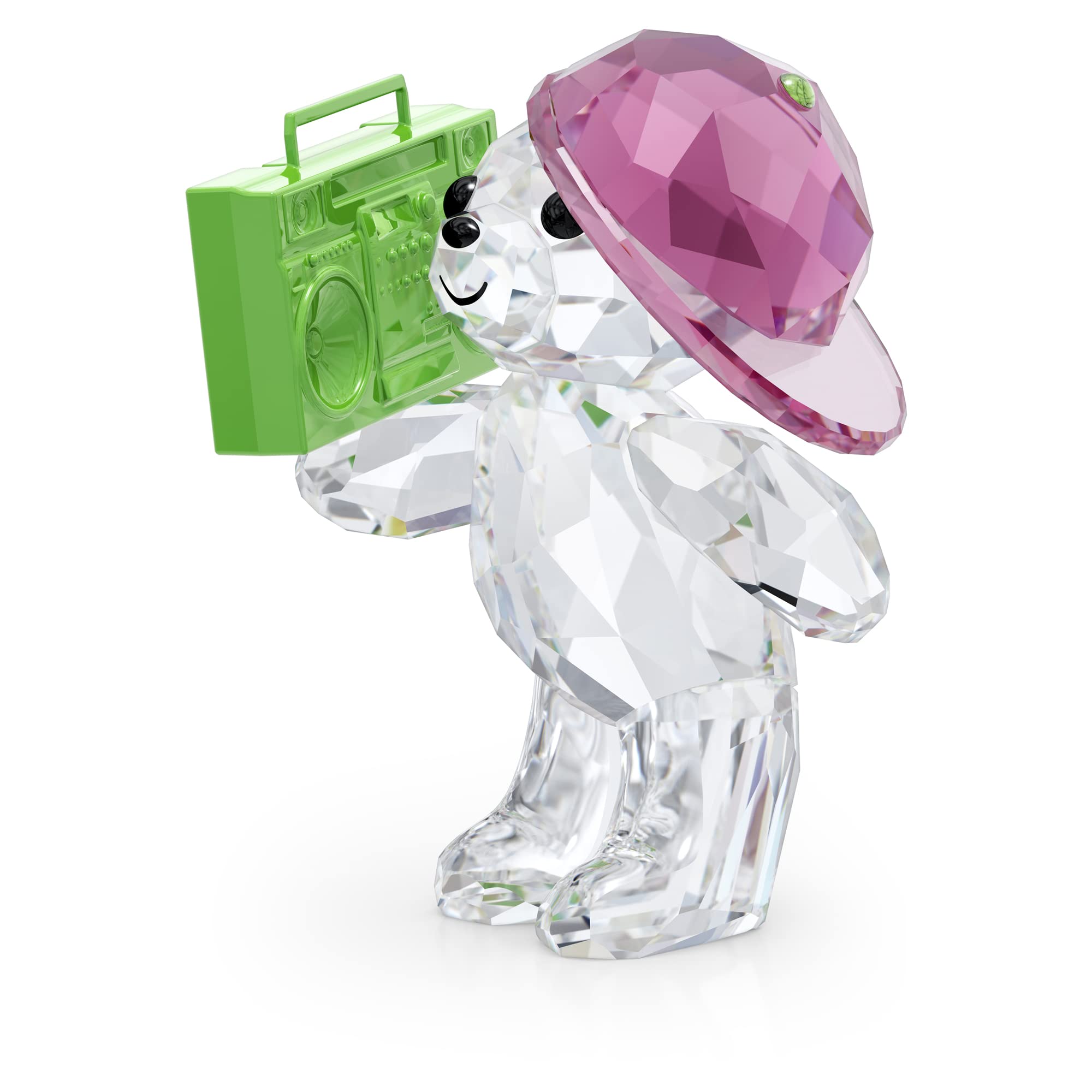 Swarovski Kris Bear 90s Party Ornament, Multi Coloured Crystal and 90s inspired, from the Kris Bears Collection