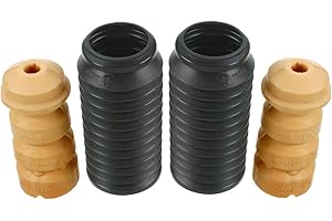 NEWPARTS Pair Set of 2 Rear Suspension Strut Bumper and Bellows Kit For Audi A4 Quattro RS4 S5 Volkswagen Golf Passat