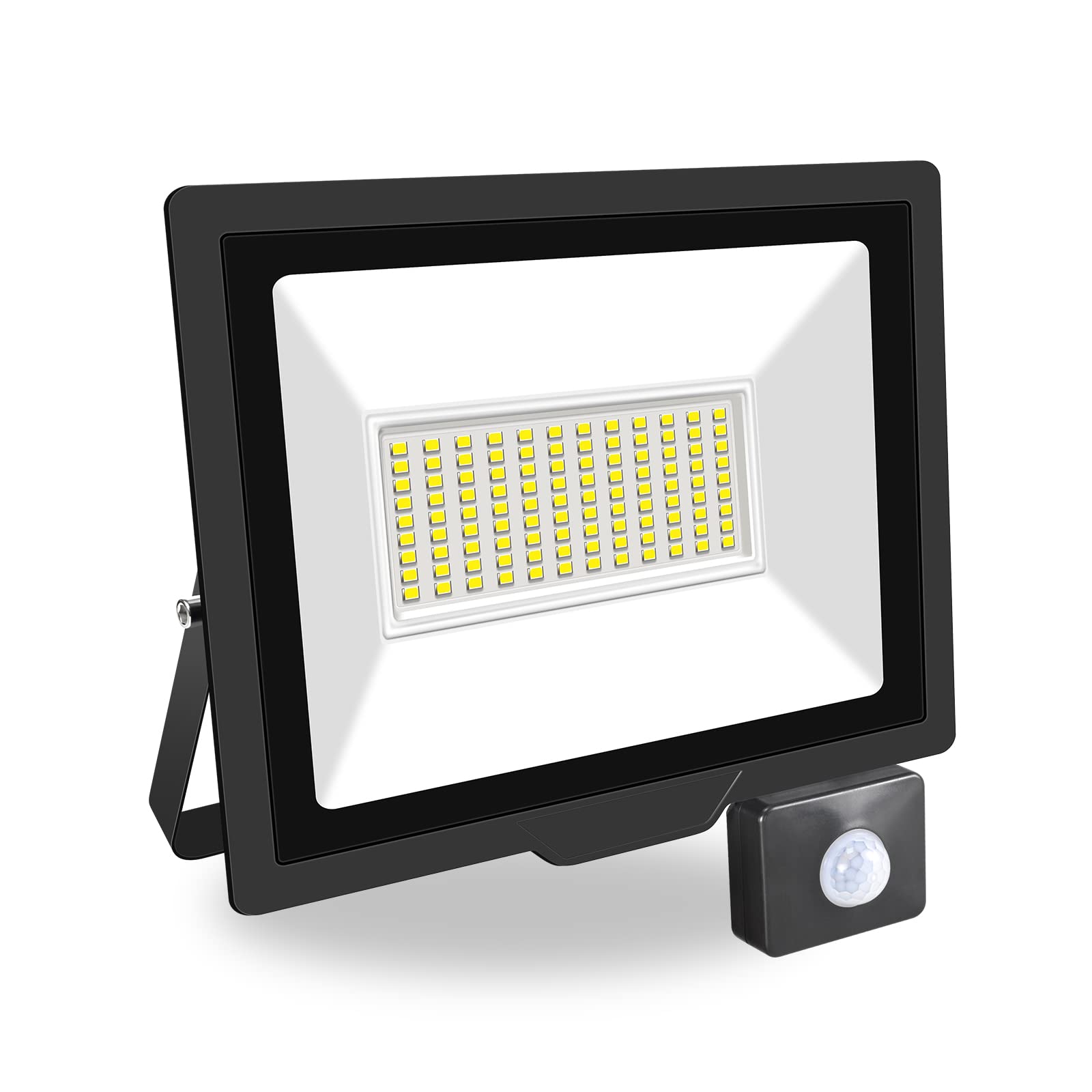 PICAA 75W LED Flood Lights Outdoor, Super Bright Security Lights with Motion Sensor, Waterproof Floodlight, Cold White (6500K) Wall Light, for Garden, Yard, Garage, Patio,Warehouse, Parking Lot