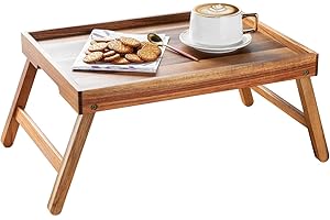 The Ultimate Multi-Use Folding Lap Desk: Acacia Wood Portable Table for Laptop, Breakfast, Work & Crafts on Bed or Couch