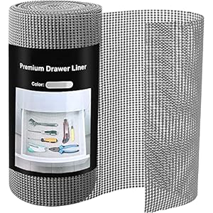 WHISKET Drawer and Shelf Liner, Drawer Cabinet Non-Adhesive Protection, Durable and Strong Grip Liners for Drawers…
