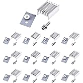 Easycargo 12 Packs TO-220 Heatsink + Insulator/Mounting Kits for LM317 LM317t L7805 L7812 L78XX Voltage Regulator, IRF Z44N 3