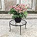 Indoor Metal Flower Pot Plant Stand Set of 3 Small Iron Potted Plant Stands（Black）