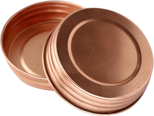 Amazon Com Shiny Copper Decorative Mason Jar Lids 4 Pack Wide
