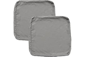 FLYMEI Patio Cushion Covers 28x28x6 Waterproof Outdoor Cushion Cover Replacement 2Packs Outdoor Seat Cushion Slipcover for Rattan Chair Sofa, Grey