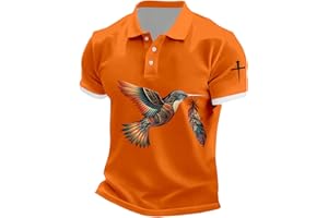 Orange Polo Shirt for Men Truth and Reconciliation Orange Indigenous Tshirt Casual Short Sleeve Button Up Tee Tops