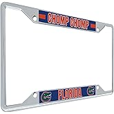 Desert Cactus University of Florida License Plate Frame UF Gators Holder for Front or Back of Car Metal Car Tag Holder Officially Licensed (Slogan 2)