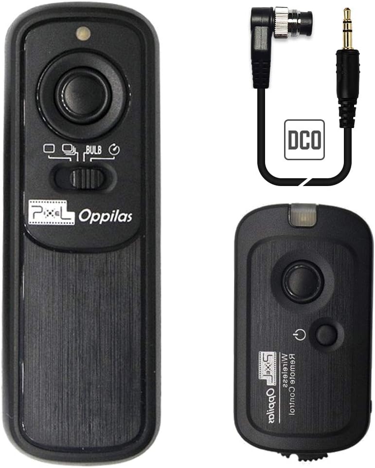 Pixel RW-221 DC0 Wireless Remote Commander Shutter Release Cable with Wired Shutter Remote Release Control for Nikon Fujifilm Kodak Cameras, Replaces Nikon Remote Cord MC-30A