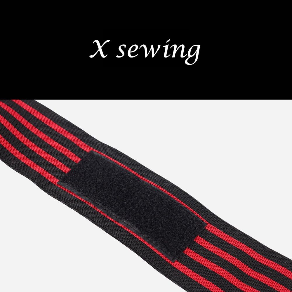 HYFAN Professional Elbow Wrist Wraps 40" Elastic Elbow Support for Weightlifting Workout Bodybuilding Gym Fitness (Red) : Sports & Outdoors