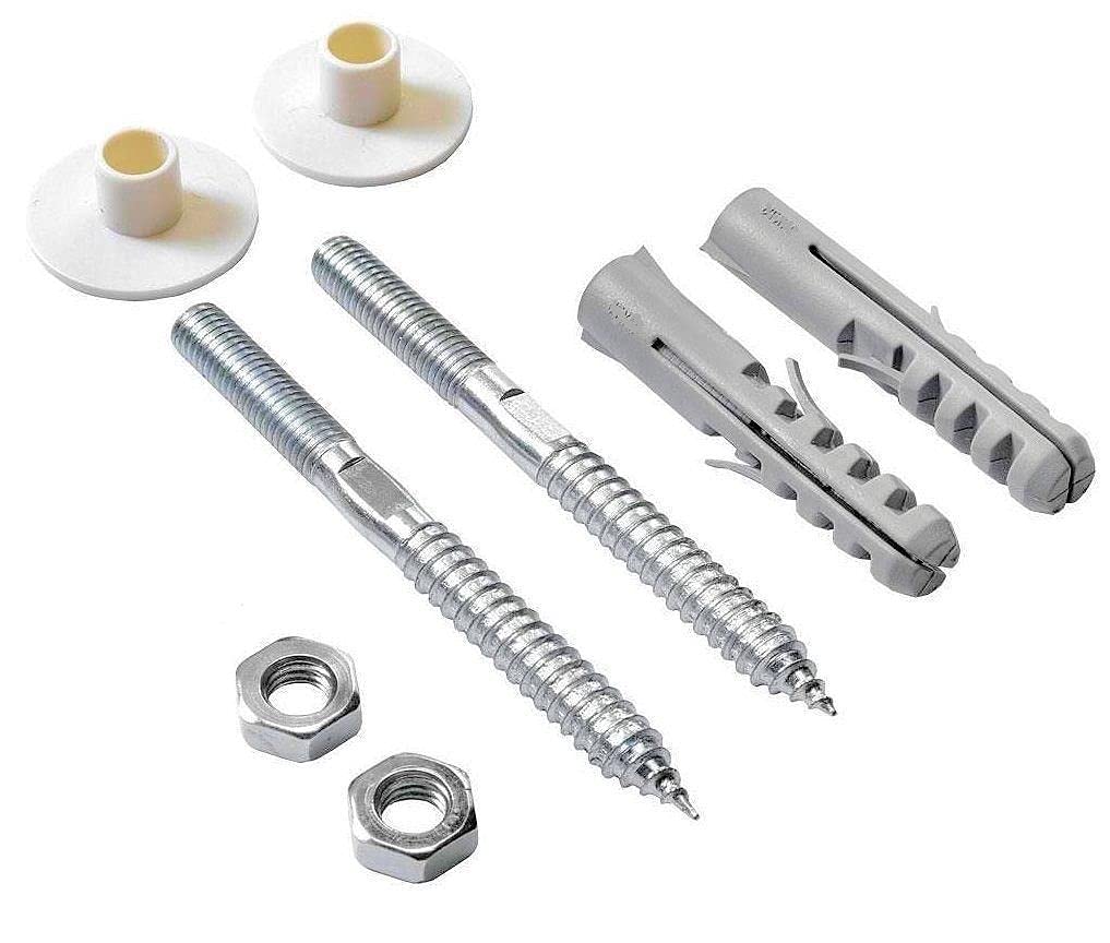 Nes Home | Bathroom Wall Mounted Basin Sink Fixing Kit Screws Plug Washer Fittings
