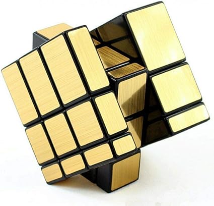 CocoRio Mirror Cube 3x3 Rubik Cube High Speed Brainstorming Puzzle Game Toy Silver & Golden Colours (Gold)