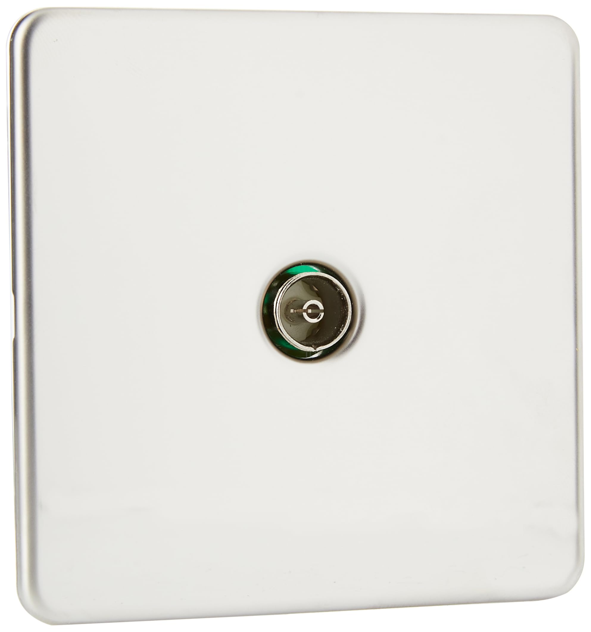 Knightsbridge SF0100PC (Non-Isolated) Screwless 1-Gang Tv Outlet, Polished Chrome