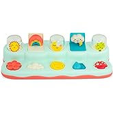 B. toys – Pop – Up Buddies – Cause and Effect Play – Learning Toys for Babies – Interactive Toy with Sun, Rainbow, Star – 18+