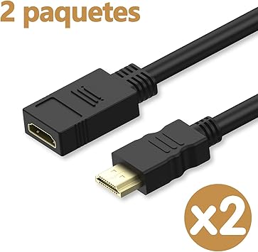 Cable De Extension Hdmi Nierbo Paquete De 2 Extensor Hdmi Macho A Hembra De Alta Velocidad
