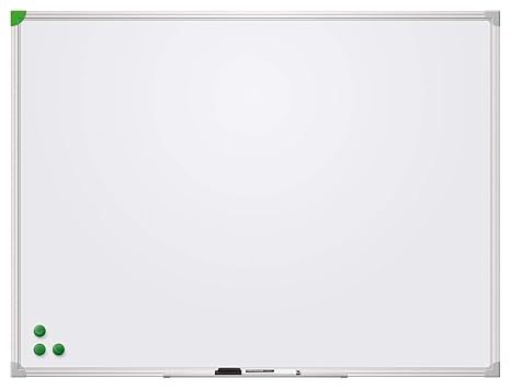 Franken SC916080 Schreibtafel U-Act Line (magnethaftend, Alurahmen mit Ablageleiste, schutzlackiert) 60 x 80 cm, weiß