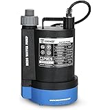 DEKOPRO Submersible Water Pump 1/3 HP 2450GPH Utility Pump Thermoplastic Electric Portable Transfer Water Pump with 10-Foot C