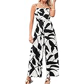 CUPSHE Women's Surplice Neckline Sleeveless Jumpsuit Waist Wie Wide Leg Dressy Vacation Beach 2025 Outfits