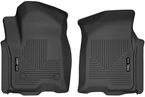 Husky Liners Weatherbeater Floor Mats | Fits 2019 - 2024 Chevrolet Silverado & GMC Sierra 1500]; 2020 - 2024 Silverado/Sierra 2500/3500 Crew Cab/Double Cab | Front Row, 2-pc Black - 13211