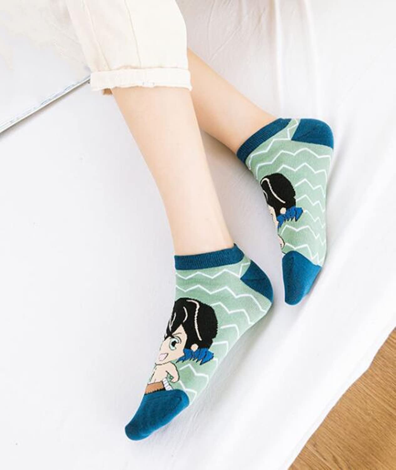 Groydbna Adult Kids Socks 5 Pairs Anime Cosplay Casual Cotton Anklet Socks