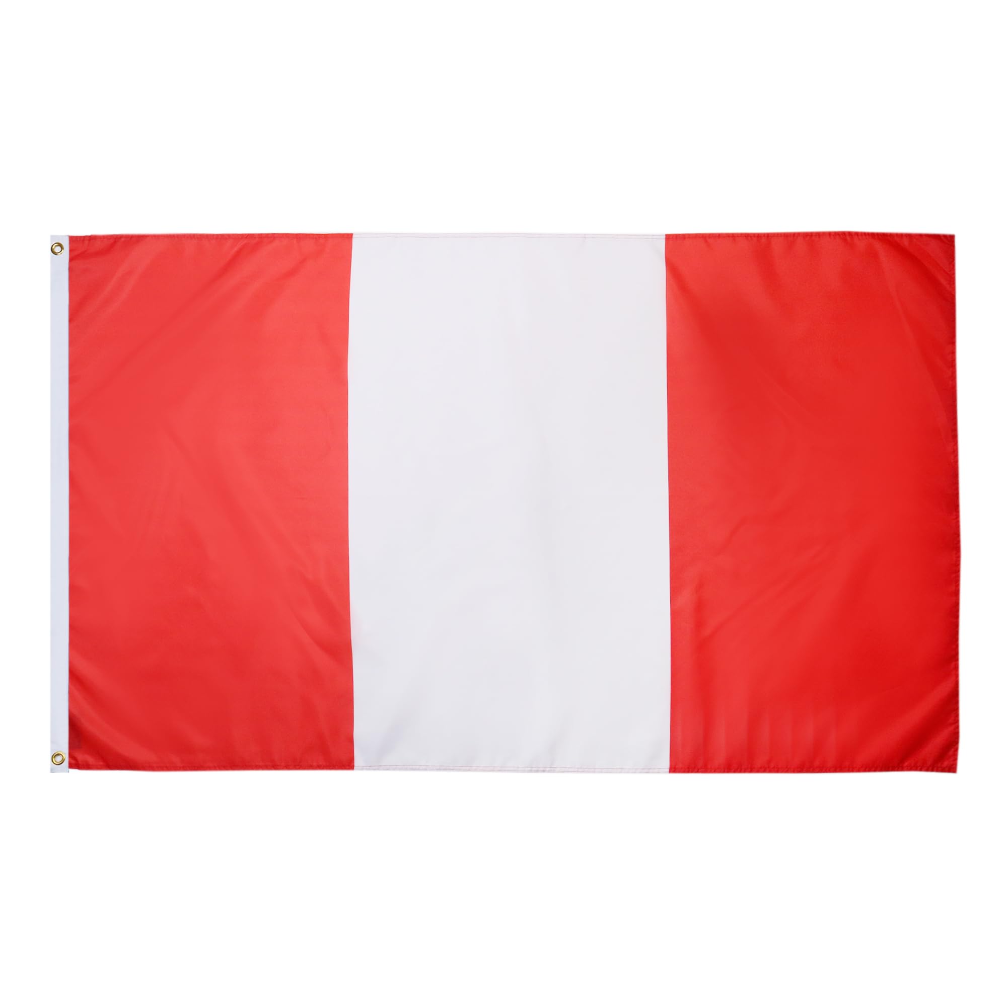 AZ FLAG - Peru Without Arms Flag - 2x3 Ft- 100D Polyester Peruan Civil Banner with Two Metal Grommets - Fade Resistant - Vivid Colors - 2' x 3' Feet - 90x60 Cm