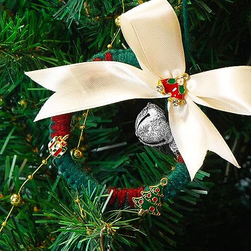 Shindel 100PCS Christmas Jingle Bells, Craft Bells Bulk 1 Inch Unique Silver Bells for Christmas Tree Home Decoration