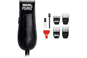 Wahl Professional Peanut Clipper & Trimmer (Black)- Easy to use, for cutting and highly precise fading – with 4 cutting guide