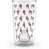 Tervis Heirloom - Hollydays Collection Made in USA Double Walled Insulated Tumbler Travel Cup Keeps Drinks Cold & Hot, 16oz, Striped Canes