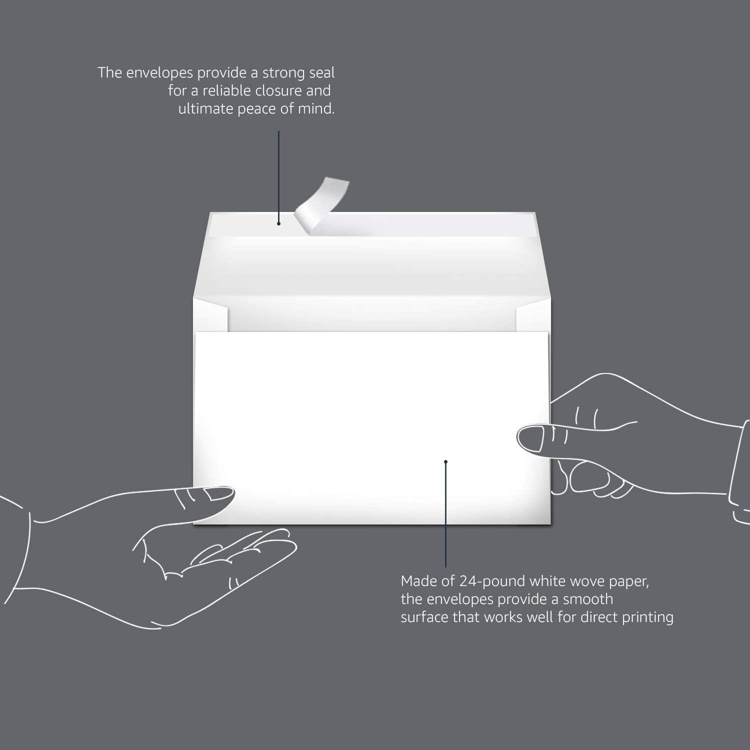 Library digital envelope routines. Конвертик складывающийся. envelope dl, 110x220mm, 90g, white, self-adh., msf heading.