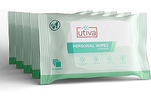 Utiva Cleansing Wipes - pH Balanced Vaginal Care - Feminine Hygiene - Alcohol-Free, Fragrance-Free - Gentle and Calming - Fem