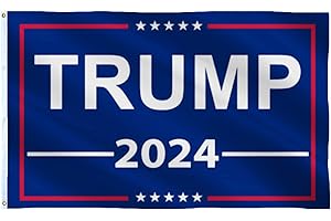 SOULBUTY Trump 2024 Flag 3x5 Outdoor Indoor- Donald Trump 2024 Flag- Double Sided Printing- Double Stitched- Polyester with Brass Grommets (3x5 Ft)