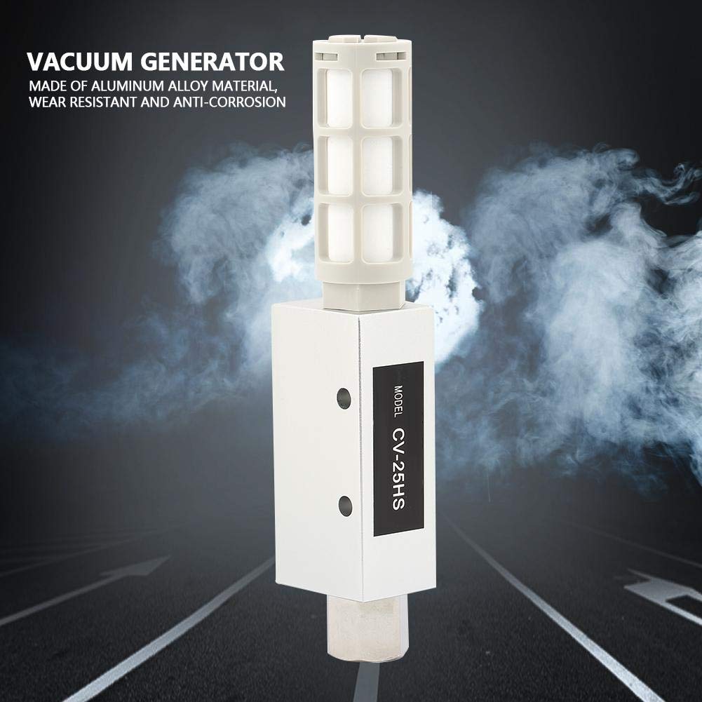 Akozon Vacuum Generator,CV-25HS Pneumatic Air Exhaust Vacuum Generator Ejector with Silencer - Image 3