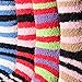 Bright Fuzzy Socks Ultra Soft Womens 6-pack Striped By DEBRA WEITZNER, Multicolor Stripes, 9 - 11