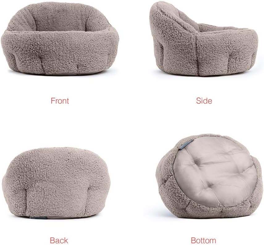 Best Friends by Sheri OrthoComfort Deep Dish Cuddler (19x17x12") - Self-Warming Cat and Dog Bed, Gray : Pet Supplies