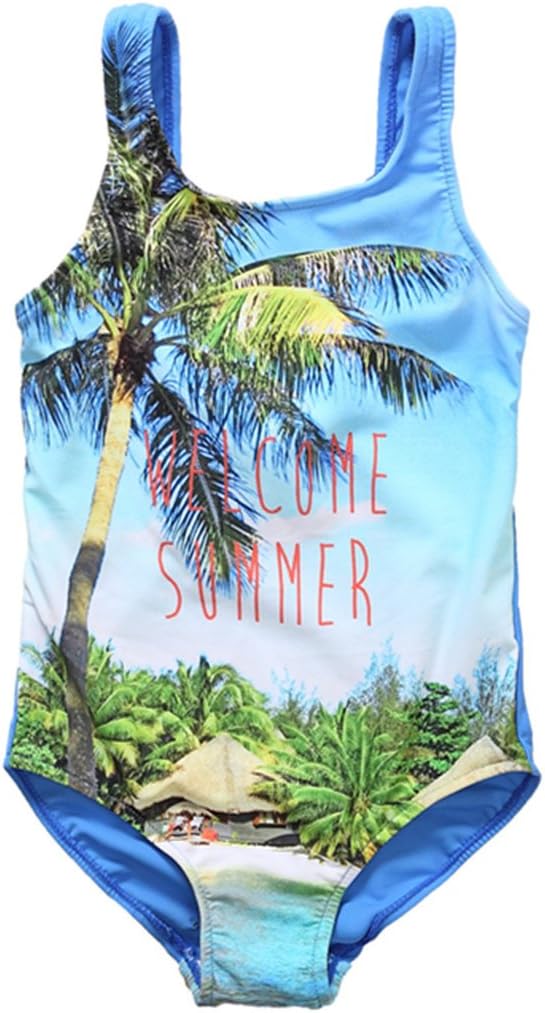 CharmLeaks Little Girls' One Piece Geometry Swimsuit