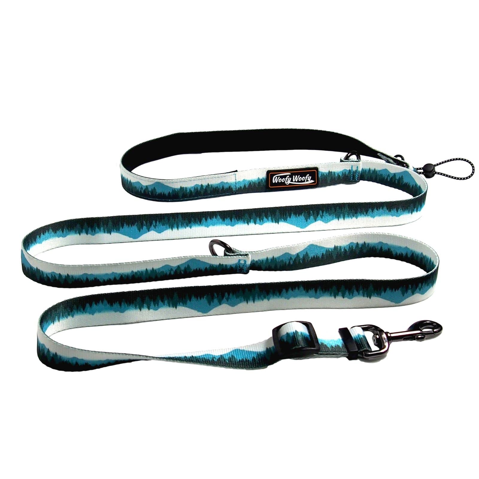 Woofy Woofy 6in1 Multifunctional Dog Leash, Hands Free Dog Leash, Adjustable Length 2M, Forest Print,Dogs, Adjustable Length, for Medium and Large Dog, Size M/L-Width 2.5cm