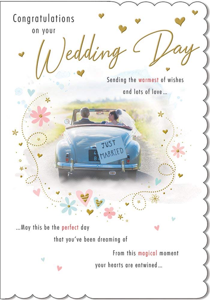 Piccadilly Greetings Traditional Wedding Card Wedding - 9 x 6 inches A20190
