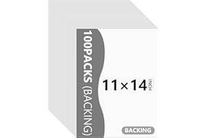 Somime 100 Pack Backing Boards, 11x14 Uncut White Mat Boards, Acid-Free Backerboards for Art Prints, Ideal for Photos, Pictur
