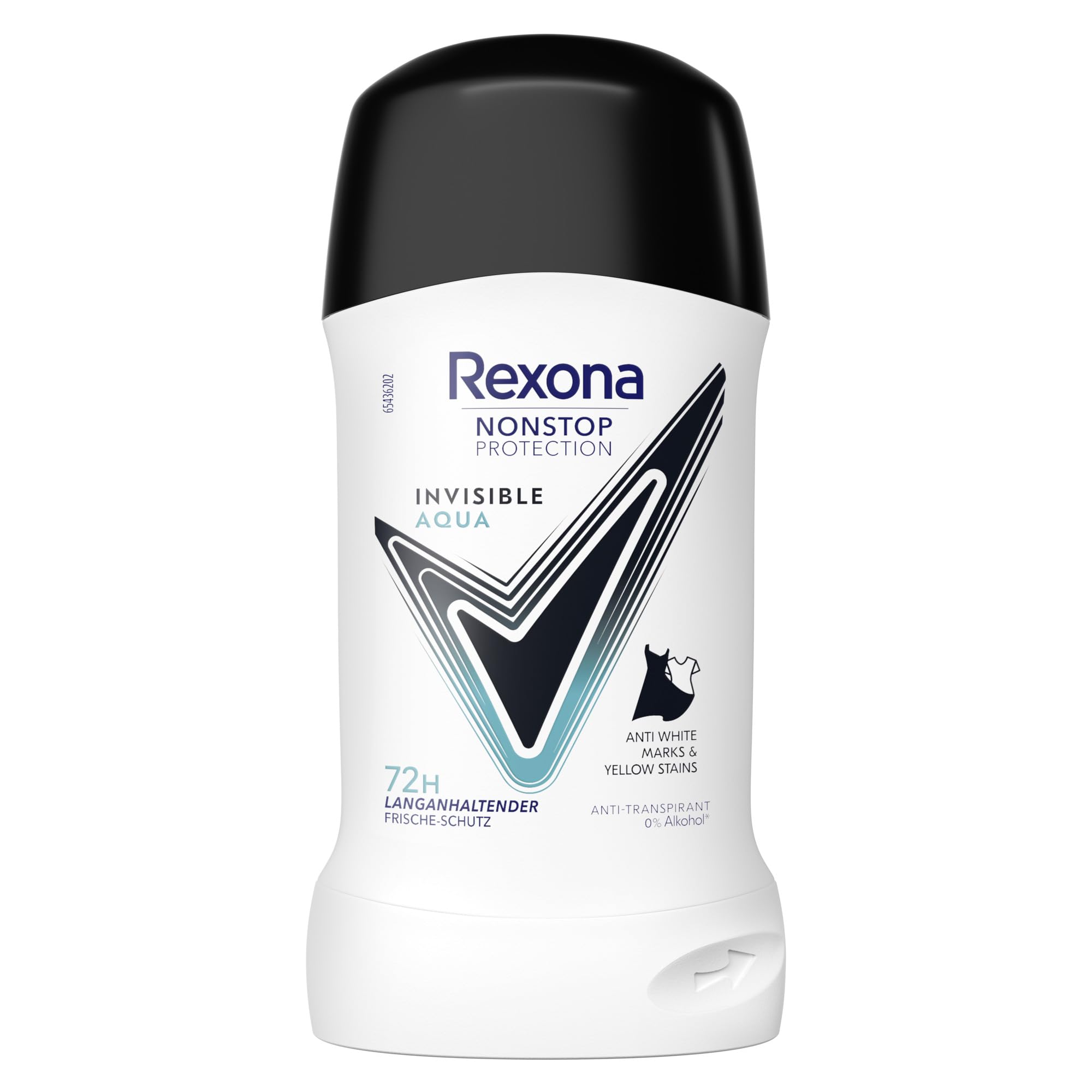 Rexona Nonstop Protection Anti Transpirant Stick Invisible Aqua Deodorant mit 72 Stunden Schutz vor Schweiß und Körpergeruch 50 ml