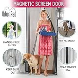 Magnetic Screen Door Full Frame Velcro, Heavy Duty Mesh, 26 Auto-Snap Magnets for Secure Seal, Pet and Kid Friendly, Keeps Bugs and Mosquitoes Out, Lets Fresh Air In. For doors 82''L X 34''W