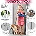 Magnetic Screen Door Full Frame Velcro, Heavy Duty Mesh, 26 Auto-Snap Magnets for Secure Seal, Pet and Kid Friendly, Keeps Bugs and Mosquitoes Out, Lets Fresh Air In. For doors 82''L X 34''W