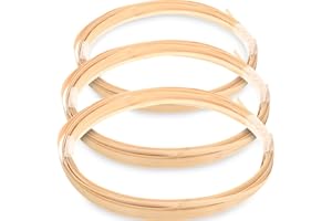 jojofuny 3 Rolls Natural Bamboo Rattan Strips, Multi-width Bendable Craft Supplies for DIY Weaving, Furniture & Cabinet Repai