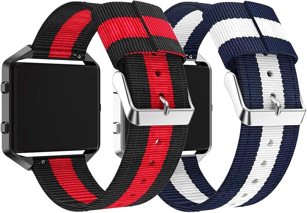 Nylon Trenzado Correa de Reloj Compatible con Fitbit Blaze ...