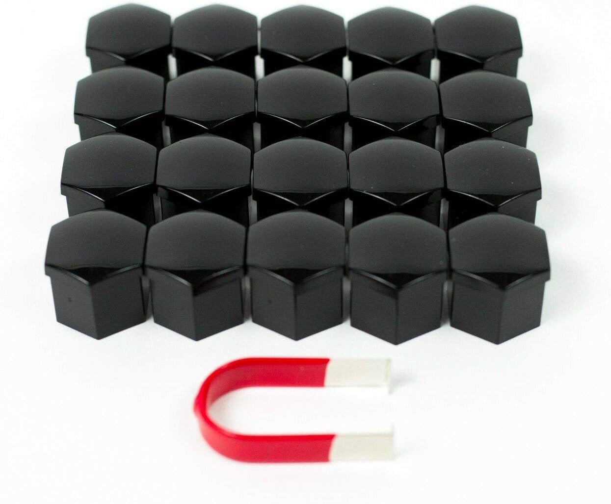 VLUXAUTOfor Dodge Challenger and for Hellcat Wheel Nut Covers/Lug Nut Covers - Glossy Black