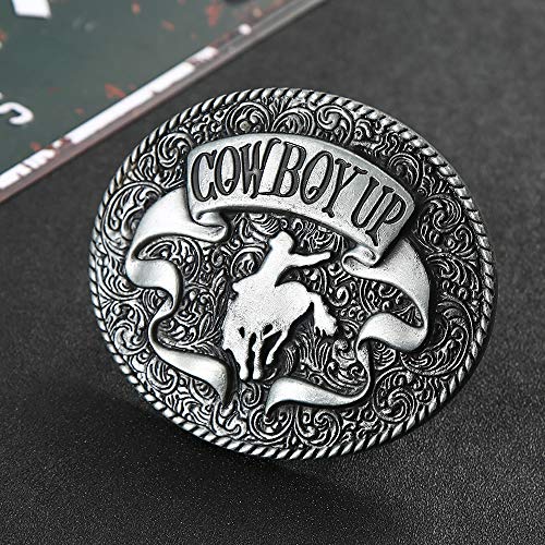 KDG western cowboy gold belt buckle for man eagle running horse bull